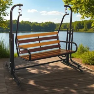 Balcony jhula swing chair with cushion for outdoor seating