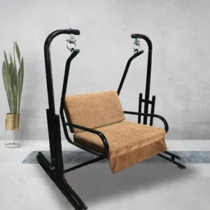 Living room metal swing with padded cushion for comfort and style